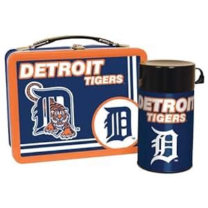 Detroit Tigers Metal Lunch Box MLB Verlander Cabrera Sanchez 